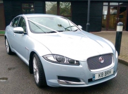 Silver Jaguar XF Type for weddings in Ashford